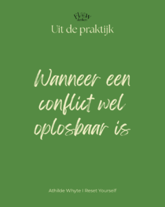 Wanneer een conflict wel oplosbaar is